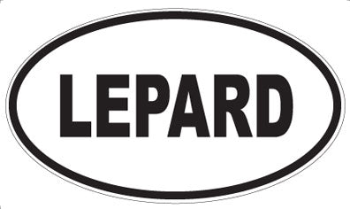 LEPARD - Oval Sticker