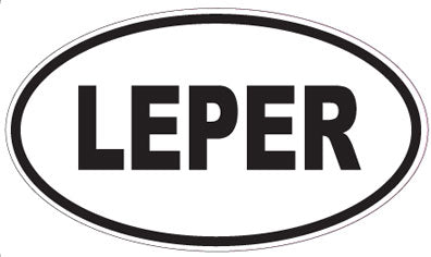 LEPER - Oval Sticker