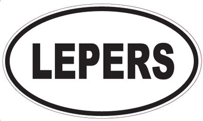 LEPERS - Oval Sticker