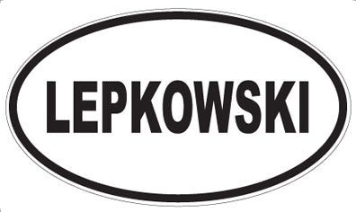 LEPKOWSKI - Oval Sticker