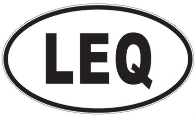 LEQ - 3 Letter Initials Oval Sticker