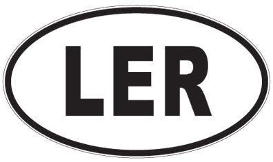 LER - 3 Letter Initials Oval Sticker