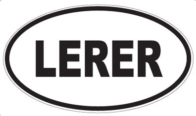 LERER - Oval Sticker