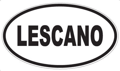LESCANO - Oval Sticker