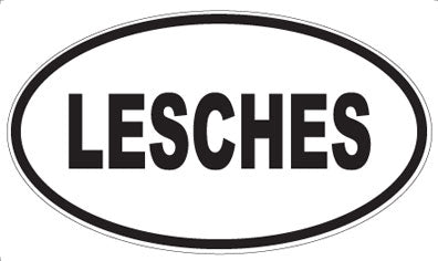 LESCHES - Oval Magnet