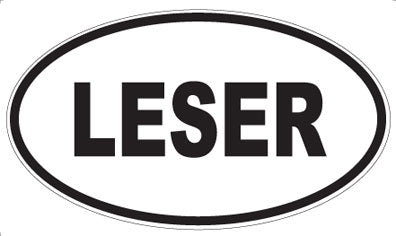 LESER - Oval Sticker