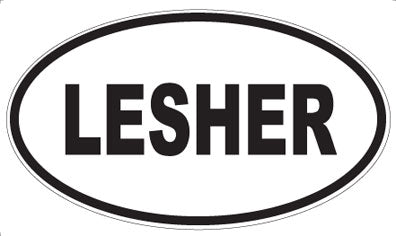 LESHER - Oval Sticker