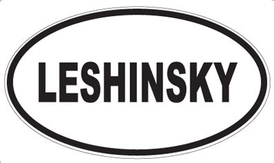 LESHINSKY - Oval Sticker