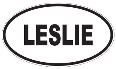 LESLIE - Oval Magnet