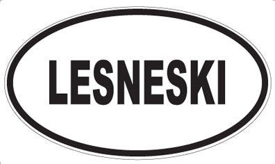 LESNESKI - Oval Magnet