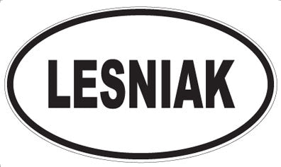 LESNIAK - Oval Magnet