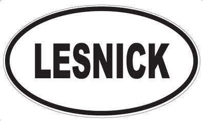 LESNICK - Oval Sticker