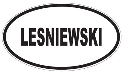 LESNIEWSKI - Oval Magnet