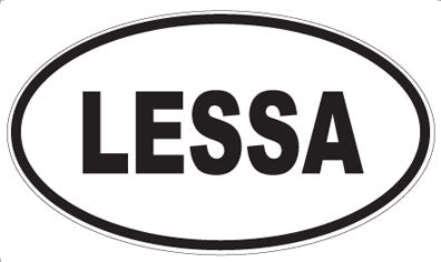 LESSA - Oval Sticker