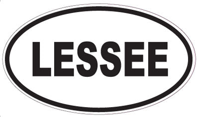 LESSEE - Oval Sticker