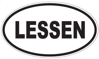 LESSEN - Oval Sticker