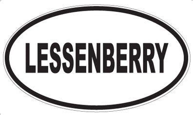 LESSENBERRY - Oval Magnet