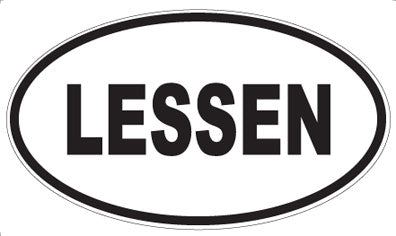 LESSEN - Oval Magnet