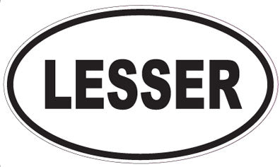 LESSER - Oval Sticker