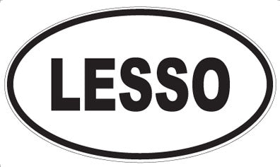 LESSO - Oval Sticker