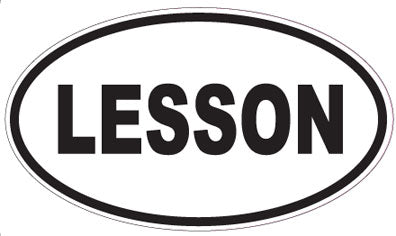 LESSON - Oval Sticker