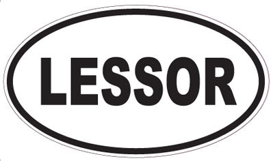 LESSOR - Oval Sticker