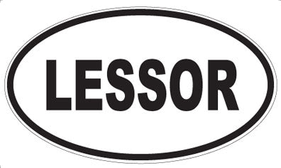LESSOR - Oval Magnet