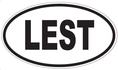 LEST - Oval Sticker