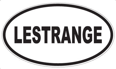 LESTRANGE - Oval Sticker