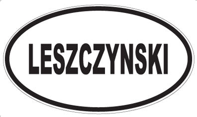 LESZCZYNSKI - Oval Sticker