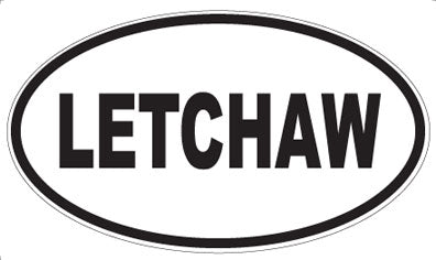 LETCHAW - Oval Sticker