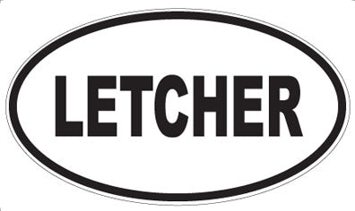 LETCHER - Oval Magnet