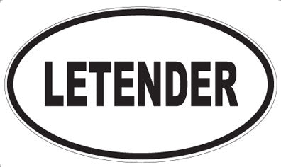 LETENDER - Oval Sticker