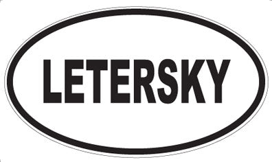 LETERSKY - Oval Sticker