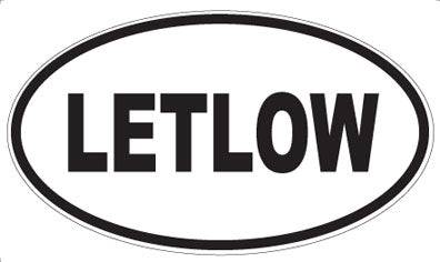 LETLOW - Oval Sticker