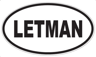 LETMAN - Oval Sticker
