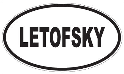 LETOFSKY - Oval Sticker