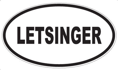 LETSINGER - Oval Sticker
