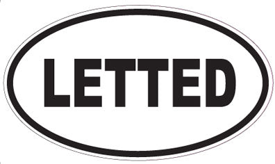 LETTED - Oval Sticker