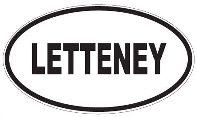 LETTENEY - Oval Sticker