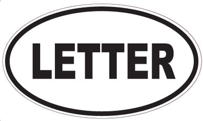 LETTER - Oval Sticker