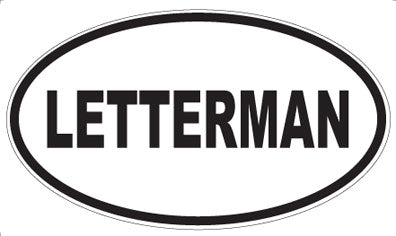 LETTERMAN - Oval Magnet