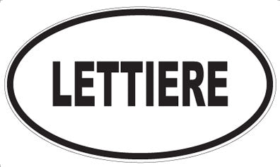 LETTIERE - Oval Sticker