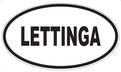 LETTINGA - Oval Sticker