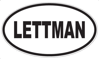 LETTMAN - Oval Magnet