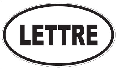 LETTRE - Oval Sticker