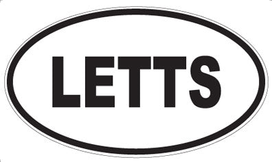 LETTS - Oval Magnet