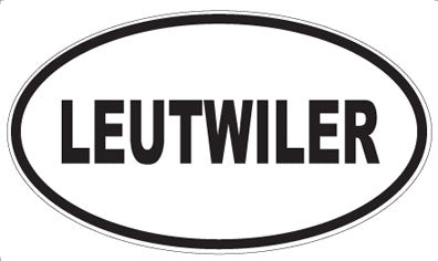 LEUTWILER - Oval Sticker