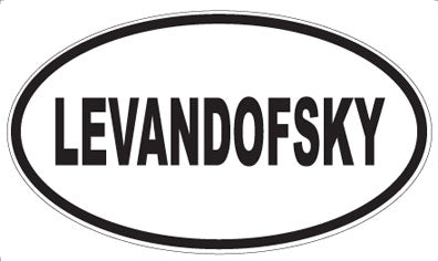 LEVANDOFSKY - Oval Sticker
