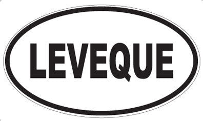 LEVEQUE - Oval Sticker
